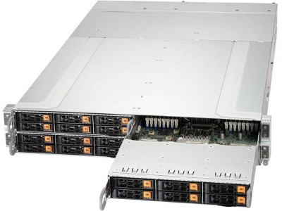 Supermicro GrandTwin SuperServer SYS-212GT-HNR 2U UP 6xSFFAIOM RED PSU