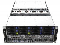 ASRock 4U8G-ROME2/2T, Rack 4U, DP, AMD EPYC 7000, 12xLFF, 2x10GbE, 8xGPU, Red. PSU, IPMI