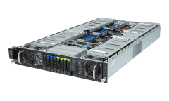 Gigabyte G293-S40-AAP1, RACK 2U, DP, 4Gen. Intel Xeon Scalable, 4x2.5"NVMe/SATA/SAS, 4x2.5"SATA 2xGbE, 8xGPU,Red.PSU,IPMI