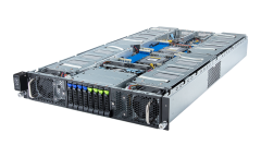 Gigabyte G293-Z40-AAP1, RACK 2U, DP, AMD EPYC 9004, 4x2.5" NVMe/SATA/SAS, 4x2.5" SATA/SAS, 2x10GbE, 8xGPU, Red. PSU, IPMI